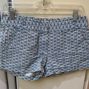 J Crew blue and White Patterned Shorts